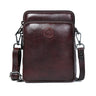 Tan Brown Leather Sling Bag - front view, handcrafted buffalo leather | Hema Emporium