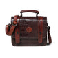Dark Brown Vintage Leather Handbag - front view, handcrafted buffalo leather | Hema Emporium