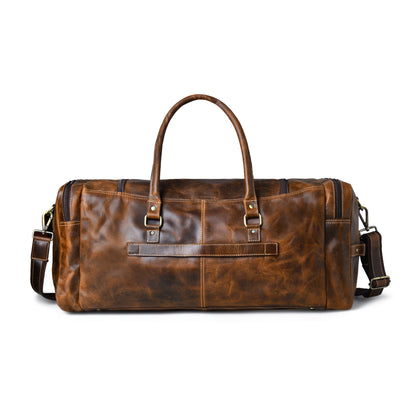 Voyager Leather Weekender Duffel Bag