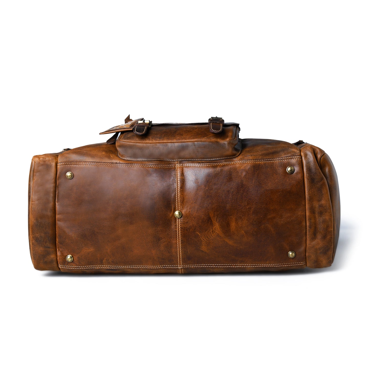 Voyager Leather Weekender Duffel Bag