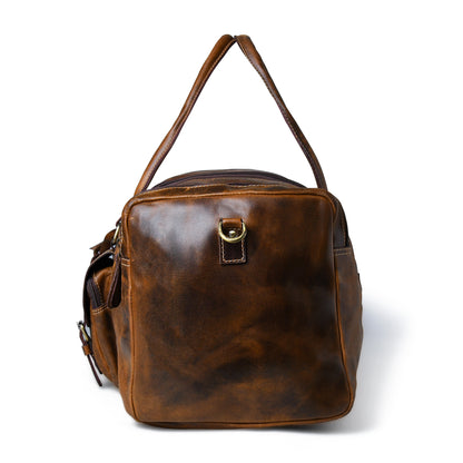 Voyager Leather Weekender Duffel Bag