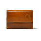 Brown RFID Blocking Leather Wallet for Men - front view, handcrafted buffalo leather | Hema Emporium