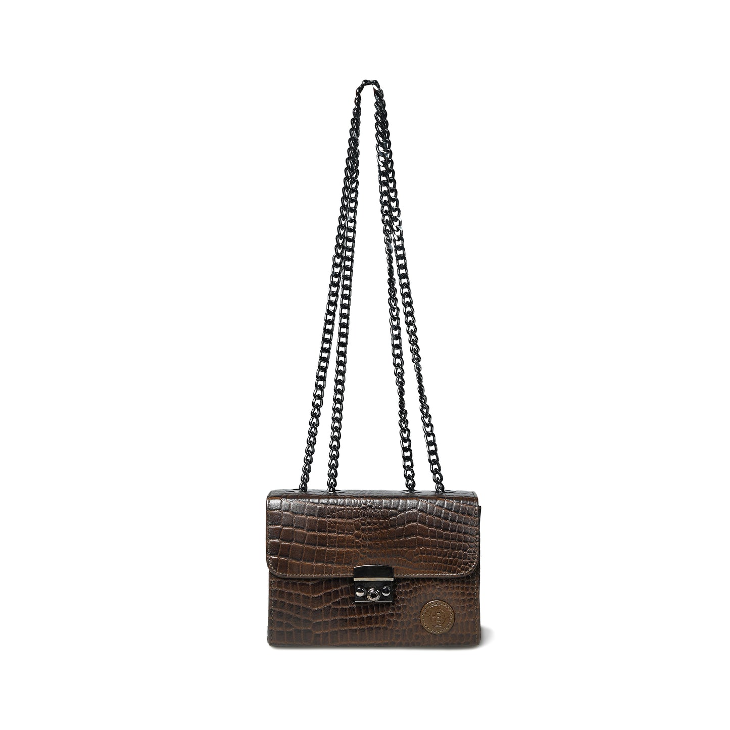 Croc Charm Crossbody Bag - Dark Brown