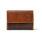 Tan Brown RFID Blocking Leather Wallet for Men - front view, handcrafted buffalo leather | Hema Emporium