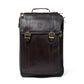 Maroon Red Leather Backpack - front view, handcrafted buffalo leather | Hema Emporium