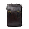 Maroon Red Leather Backpack - front view, handcrafted buffalo leather | Hema Emporium