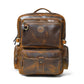 Brown leather bag - front view, handcrafted buffalo leather | Hema Emporium