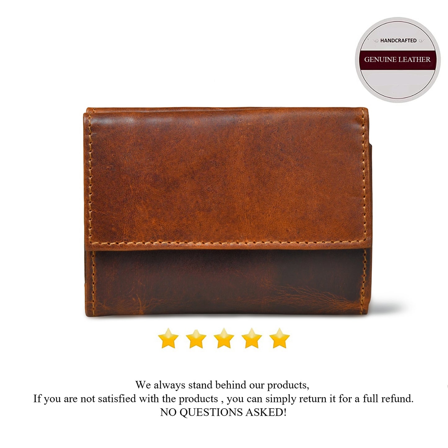 Men’s Compact RFID Wallet - Tan Brown