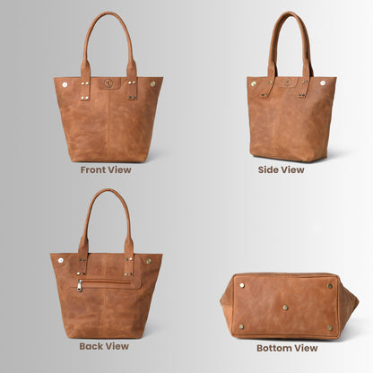 Amelia Women's Full Grain Leather Tote Bag