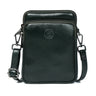 Forest Green Leather Sling Bag - front view, handcrafted buffalo leather | Hema Emporium