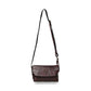 Dark Brown Leather Fold Crossbody Bag - front view, handcrafted buffalo leather | Hema Emporium