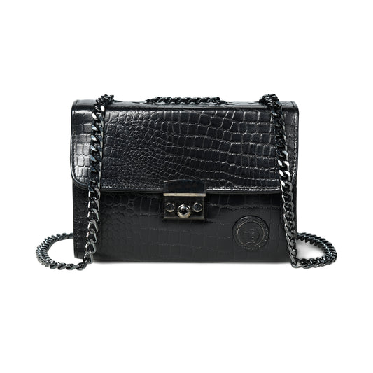 Croc Charm Crossbody Bag - Black
