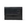 Black RFID Blocking Leather Wallet for Men - front view, handcrafted buffalo leather | Hema Emporium