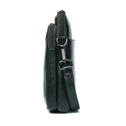 Classic Leather Mobile Sling Bag - Forest Green