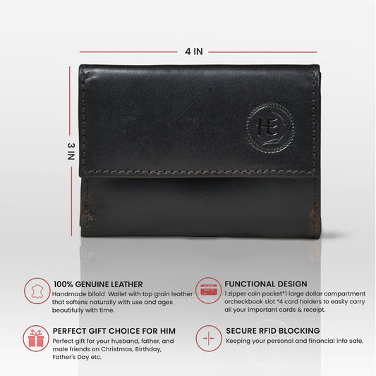 Men’s Compact RFID Wallet - Black