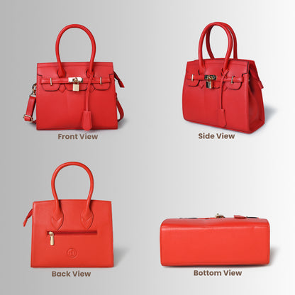 Scarlett Women's Pebbled Leather Satchel Bag