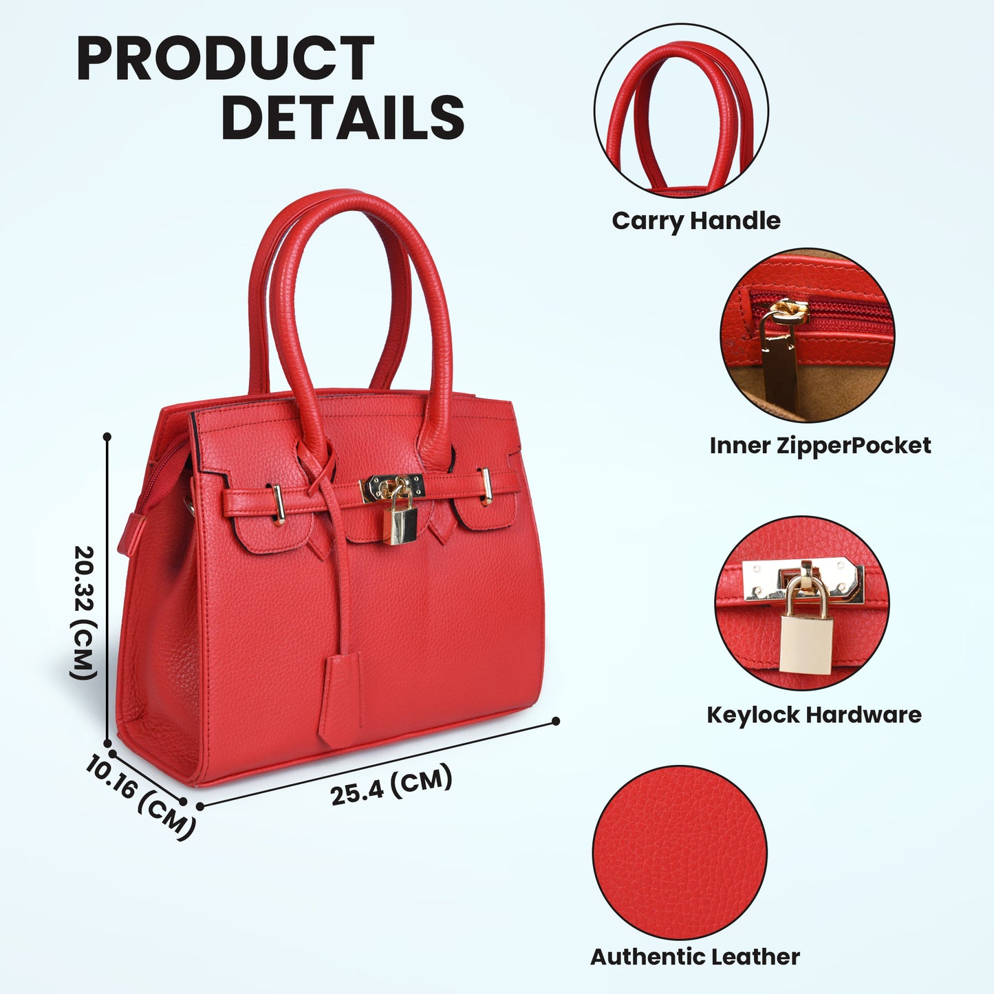 Scarlett Women's Pebbled Leather Satchel Bag