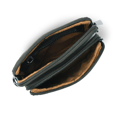 Classic Leather Mobile Sling Bag - Forest Green