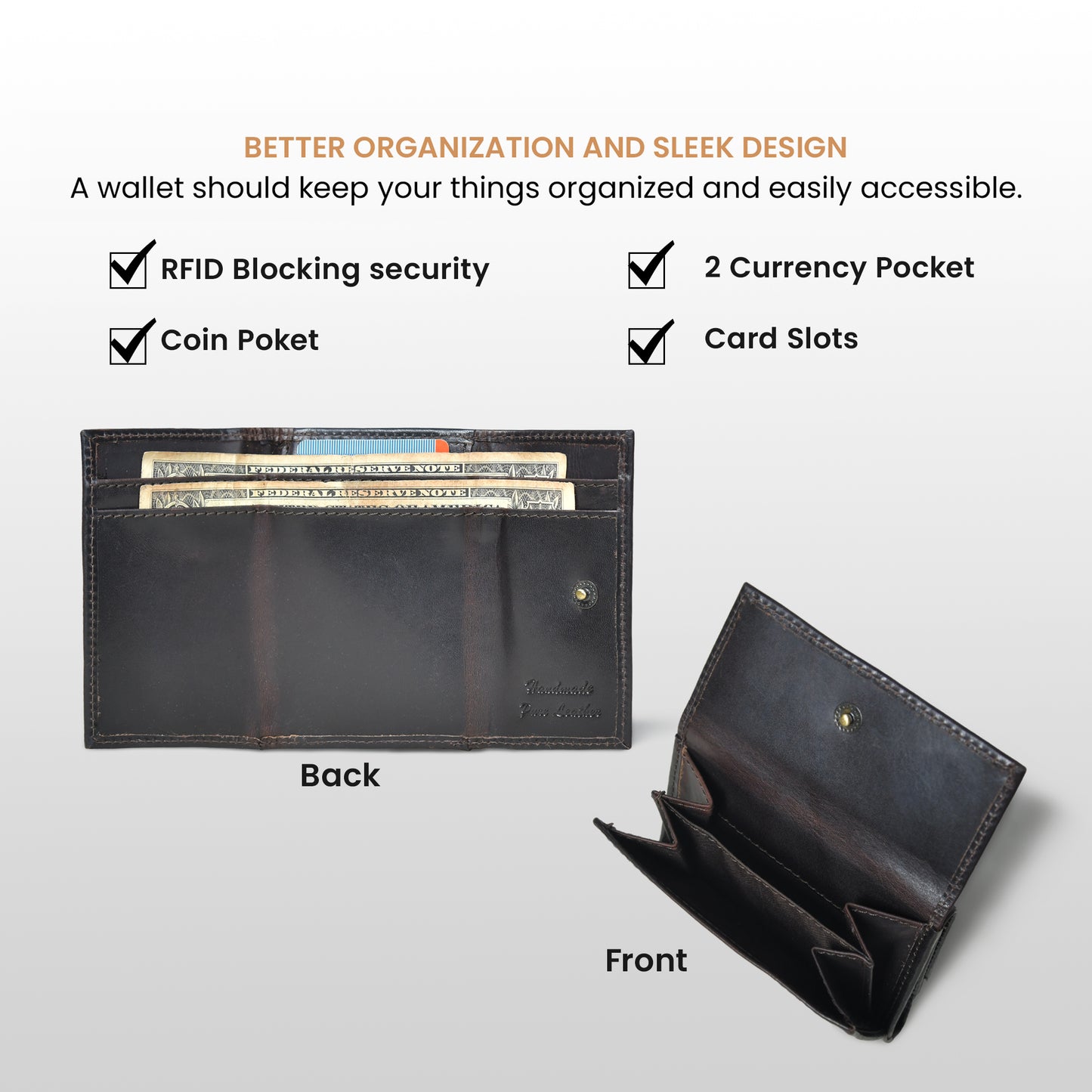 Men’s Compact RFID Wallet - Black