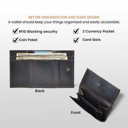 Men’s Compact RFID Wallet - Black