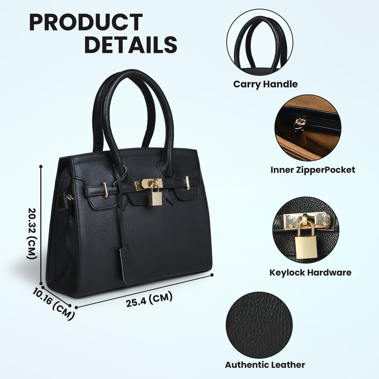Scarlett Women's Pebbled Leather Satchel Bag