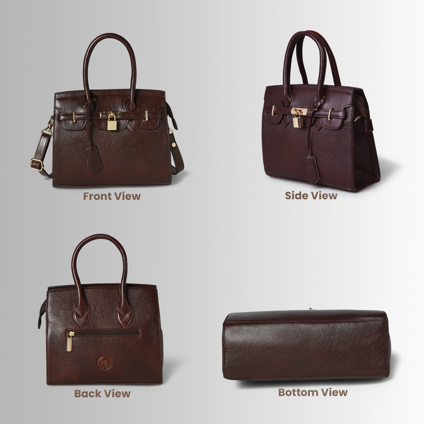 Scarlett Women's Pebbled Leather Satchel Bag