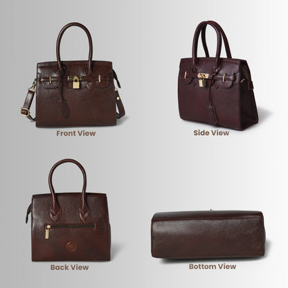 Scarlett Women's Pebbled Leather Satchel Bag