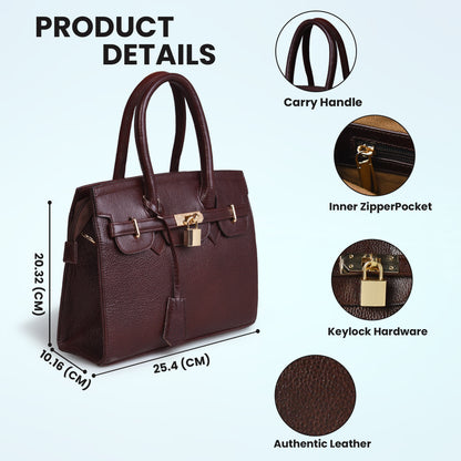 Scarlett Women's Pebbled Leather Satchel Bag