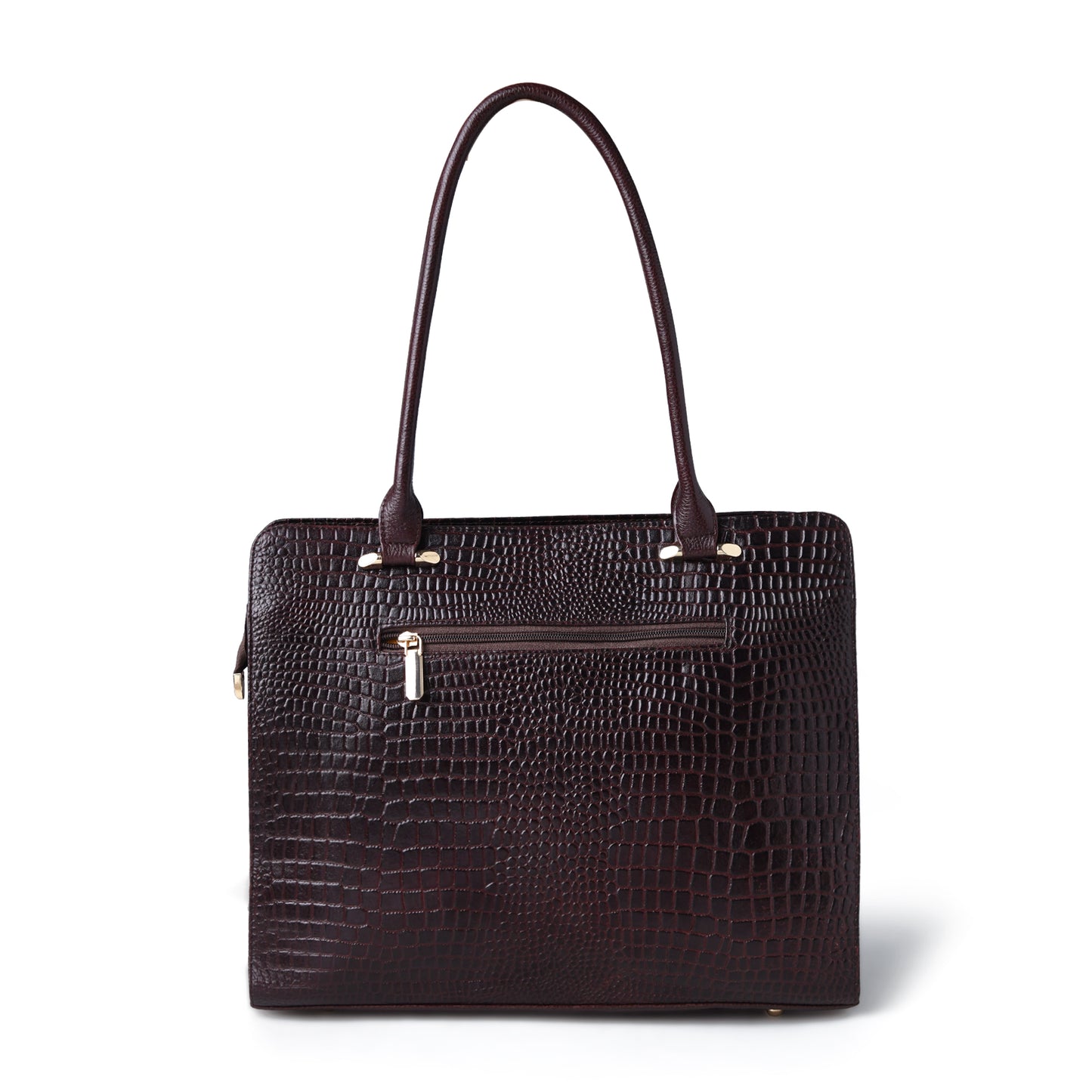 Vera Women's Crocodile Embossed Leather Work Bag