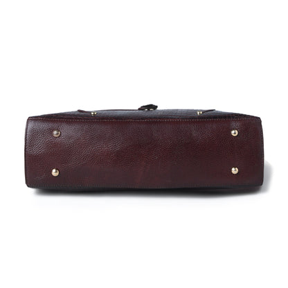 Vera Women's Crocodile Embossed Leather Work Bag