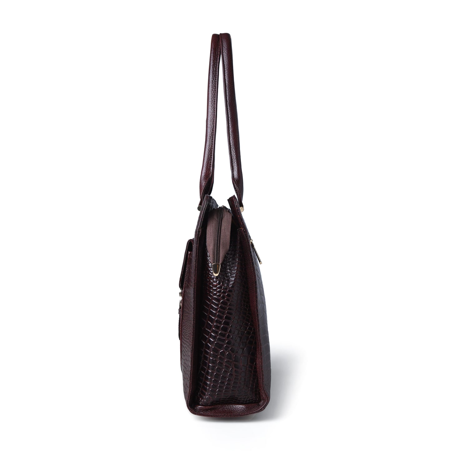 Vera Women's Crocodile Embossed Leather Work Bag