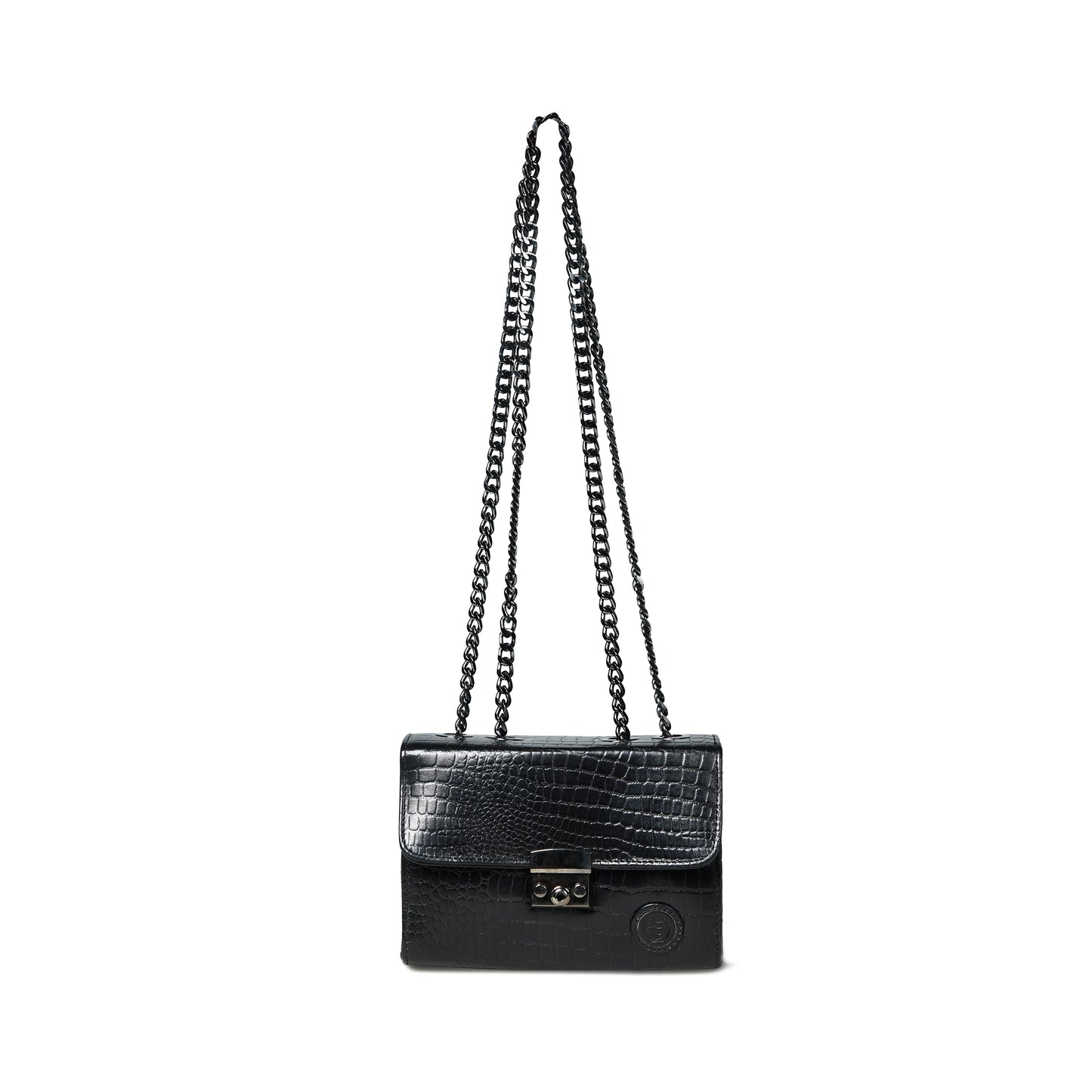 Croc Charm Crossbody Bag - Black