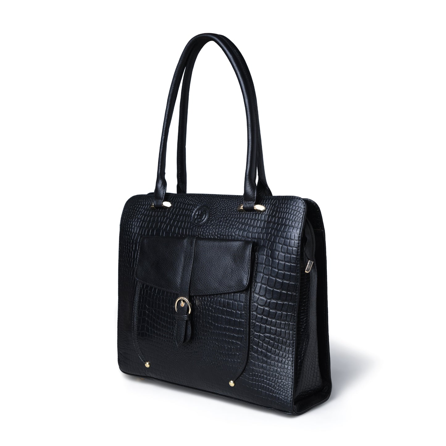 Vera Women's Crocodile Embossed Leather Work Bag