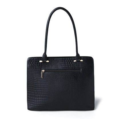 Vera Women's Crocodile Embossed Leather Work Bag