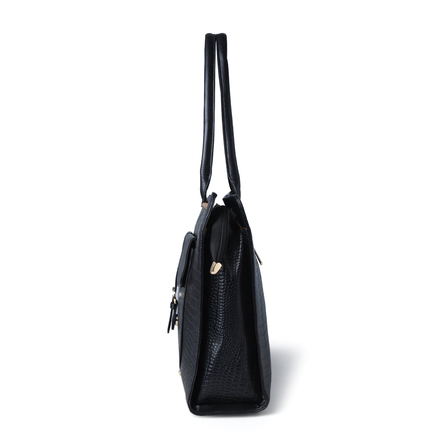 Vera Women's Crocodile Embossed Leather Work Bag