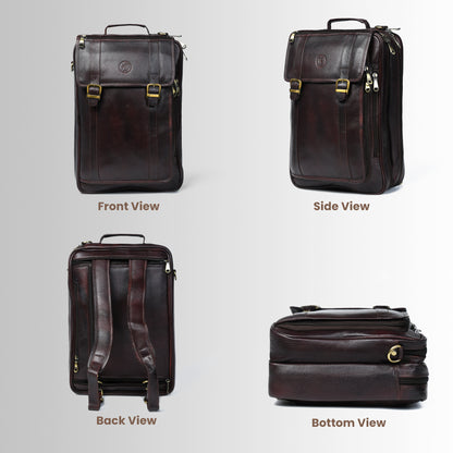 Workation Backpack | 2 in 1 Laptop bag - Maroon Red