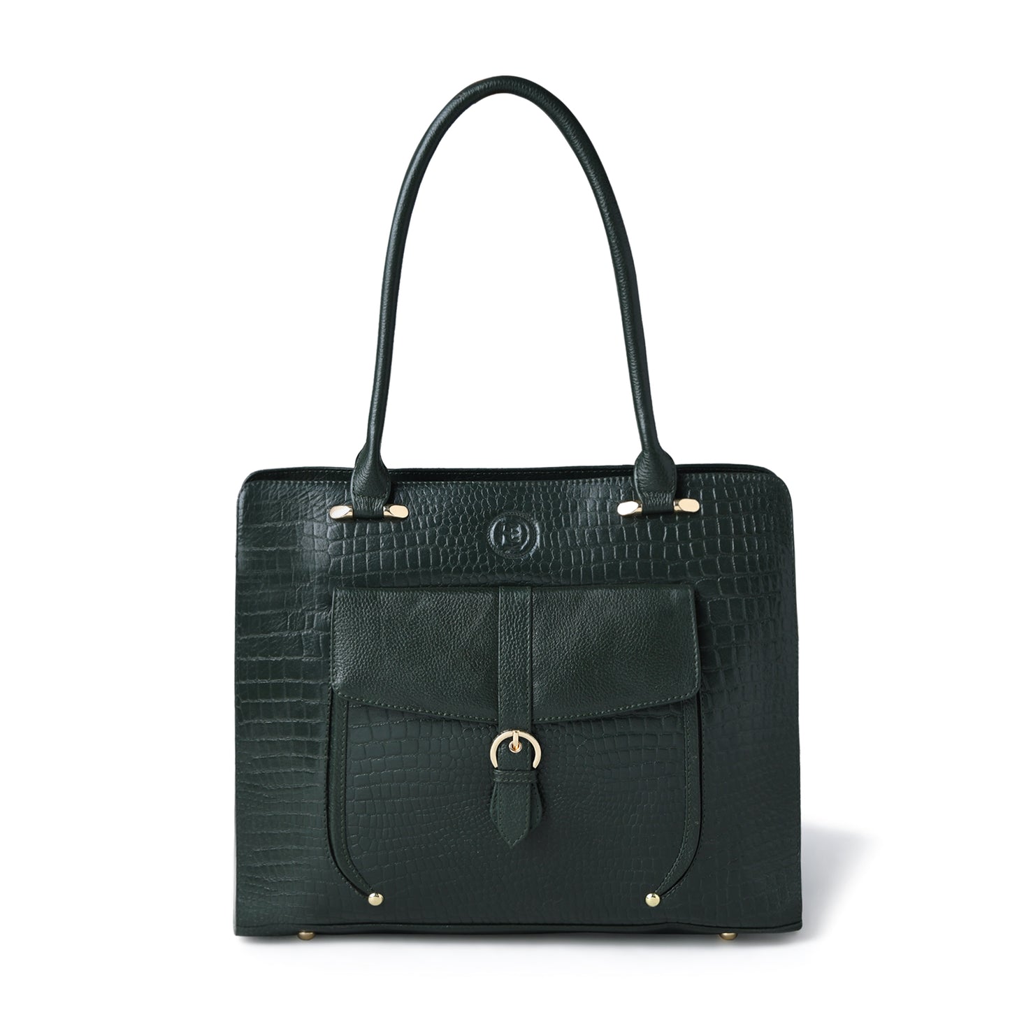 Vera Women's Crocodile Embossed Leather Work Bag