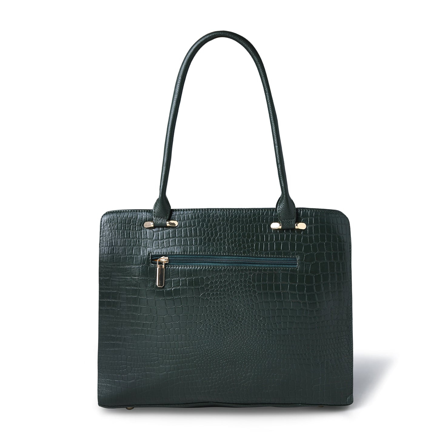 Vera Women's Crocodile Embossed Leather Work Bag