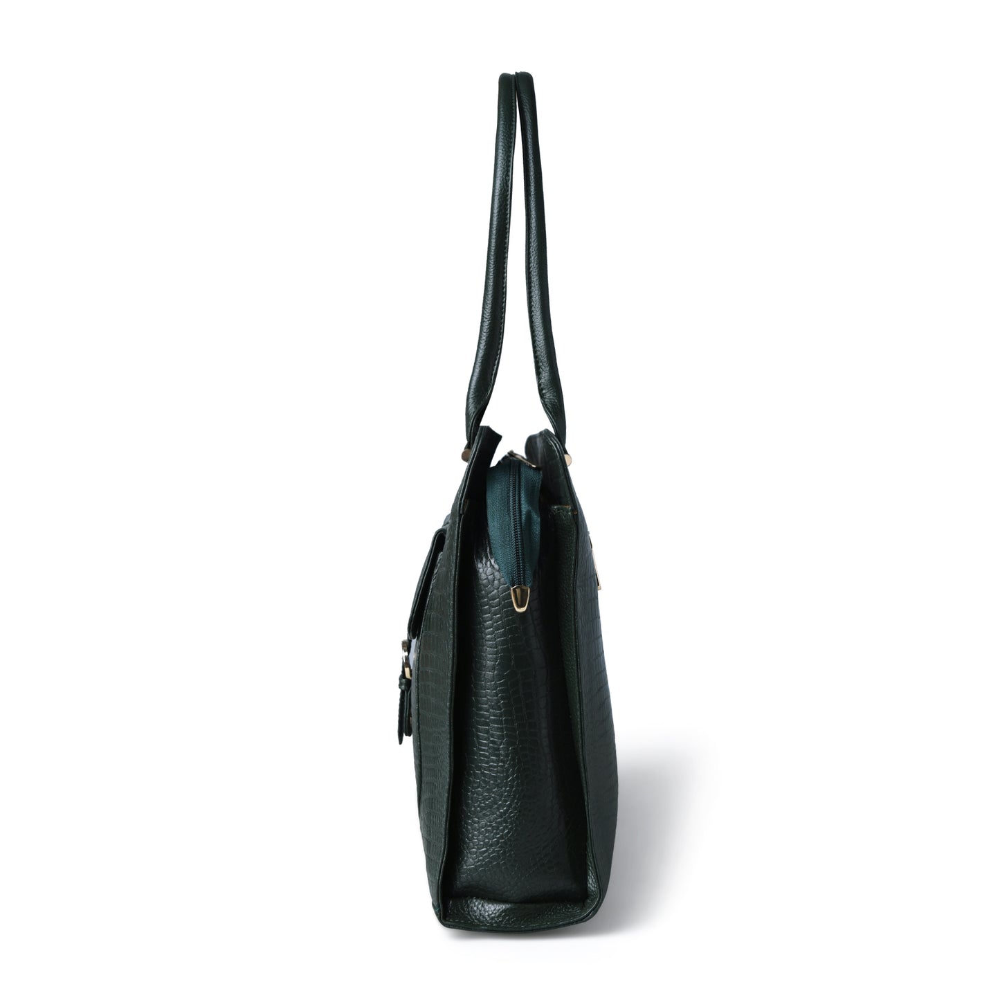 Vera Women's Crocodile Embossed Leather Work Bag