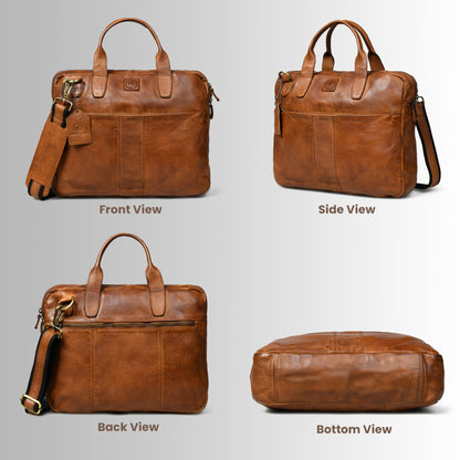 SaddleStone Executive Laptop Bag - Brown