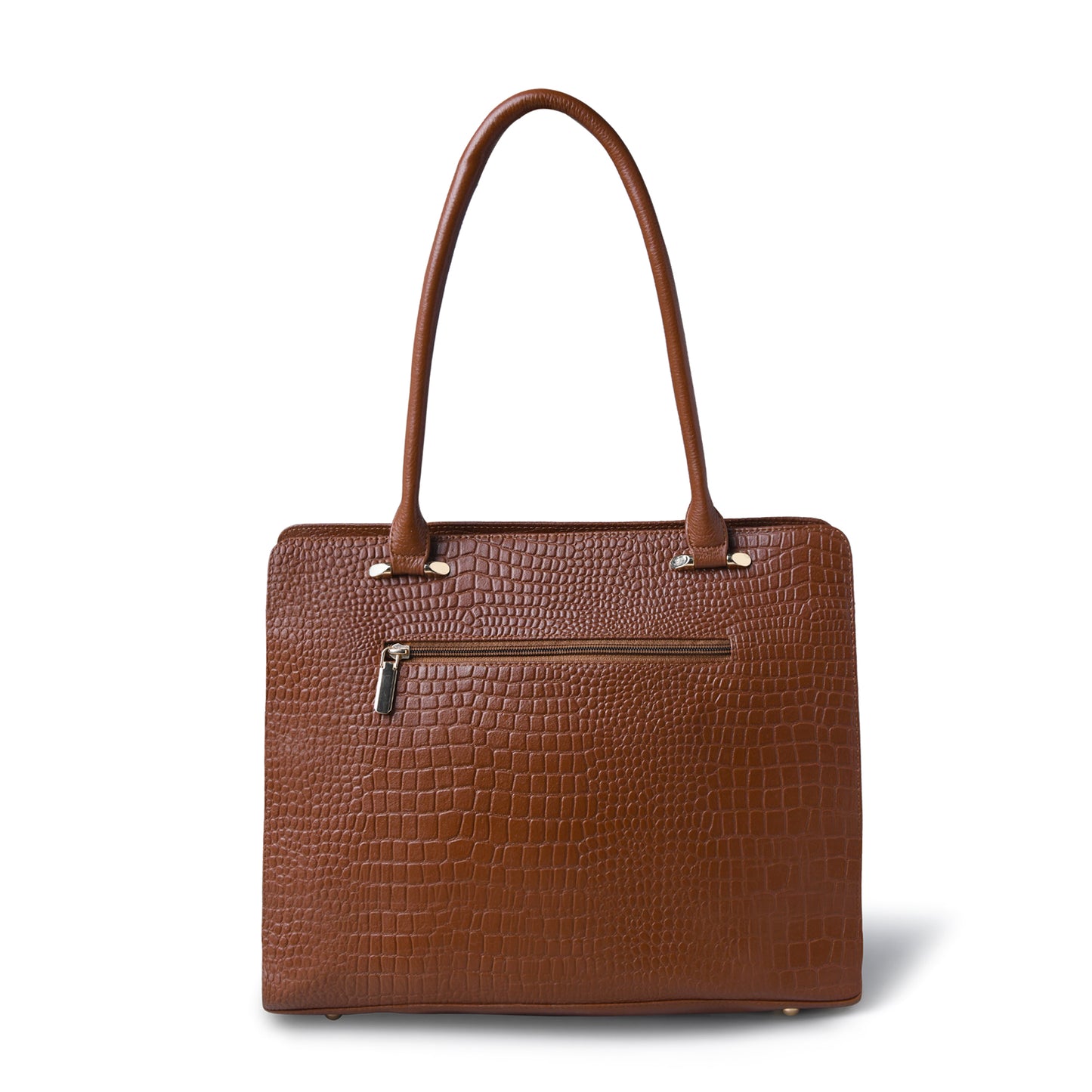Vera Women's Crocodile Embossed Leather Work Bag