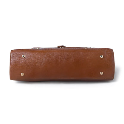 Vera Women's Crocodile Embossed Leather Work Bag