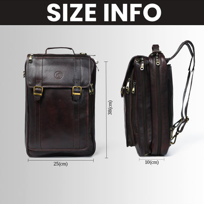 Workation Backpack | 2 in 1 Laptop bag - Maroon Red