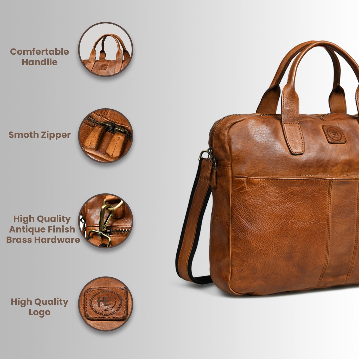 SaddleStone Executive Laptop Bag - Brown