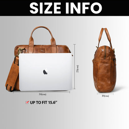 SaddleStone Executive Laptop Bag - Brown