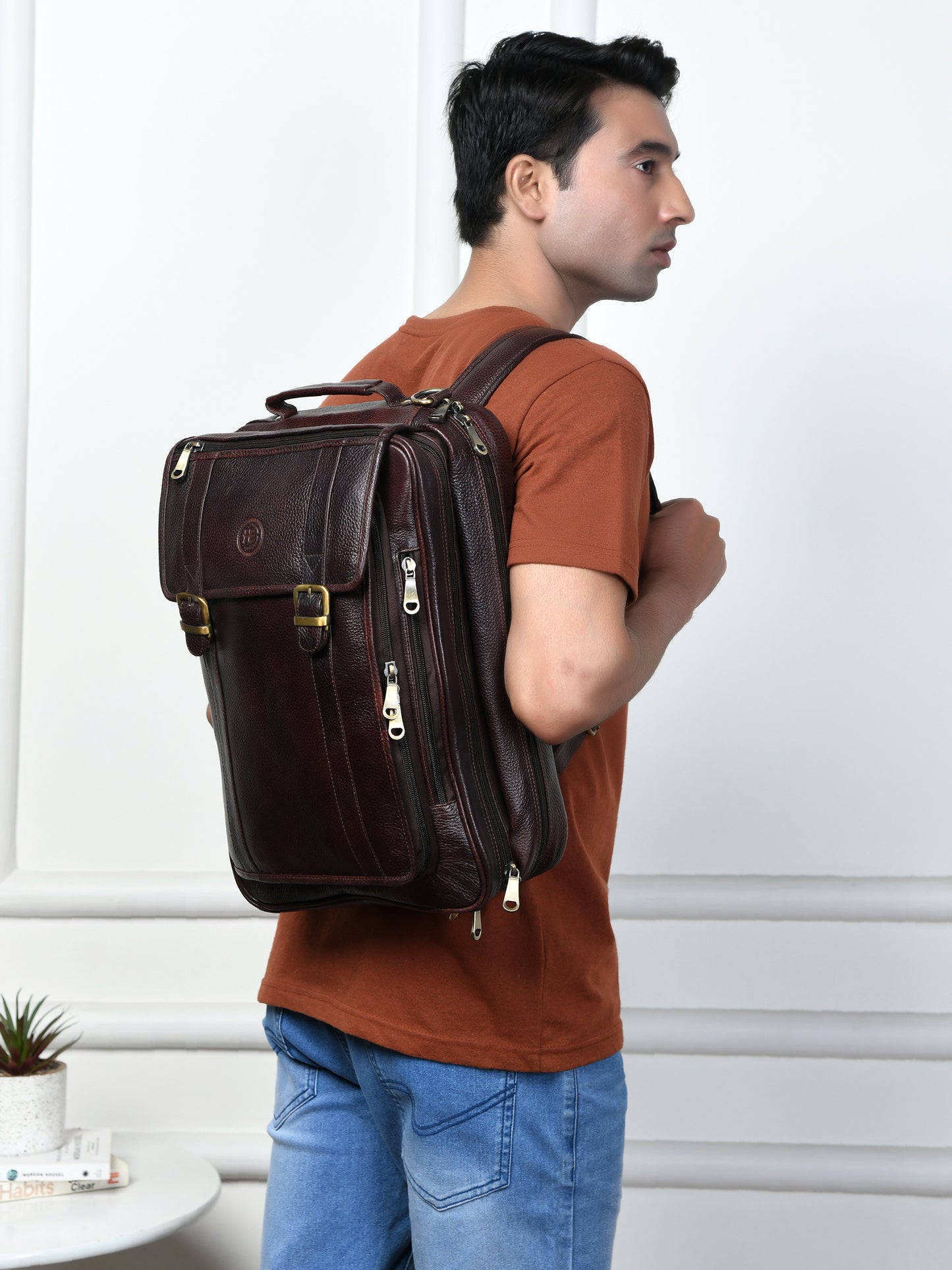 Workation Backpack | 2 in 1 Laptop bag - Maroon Red