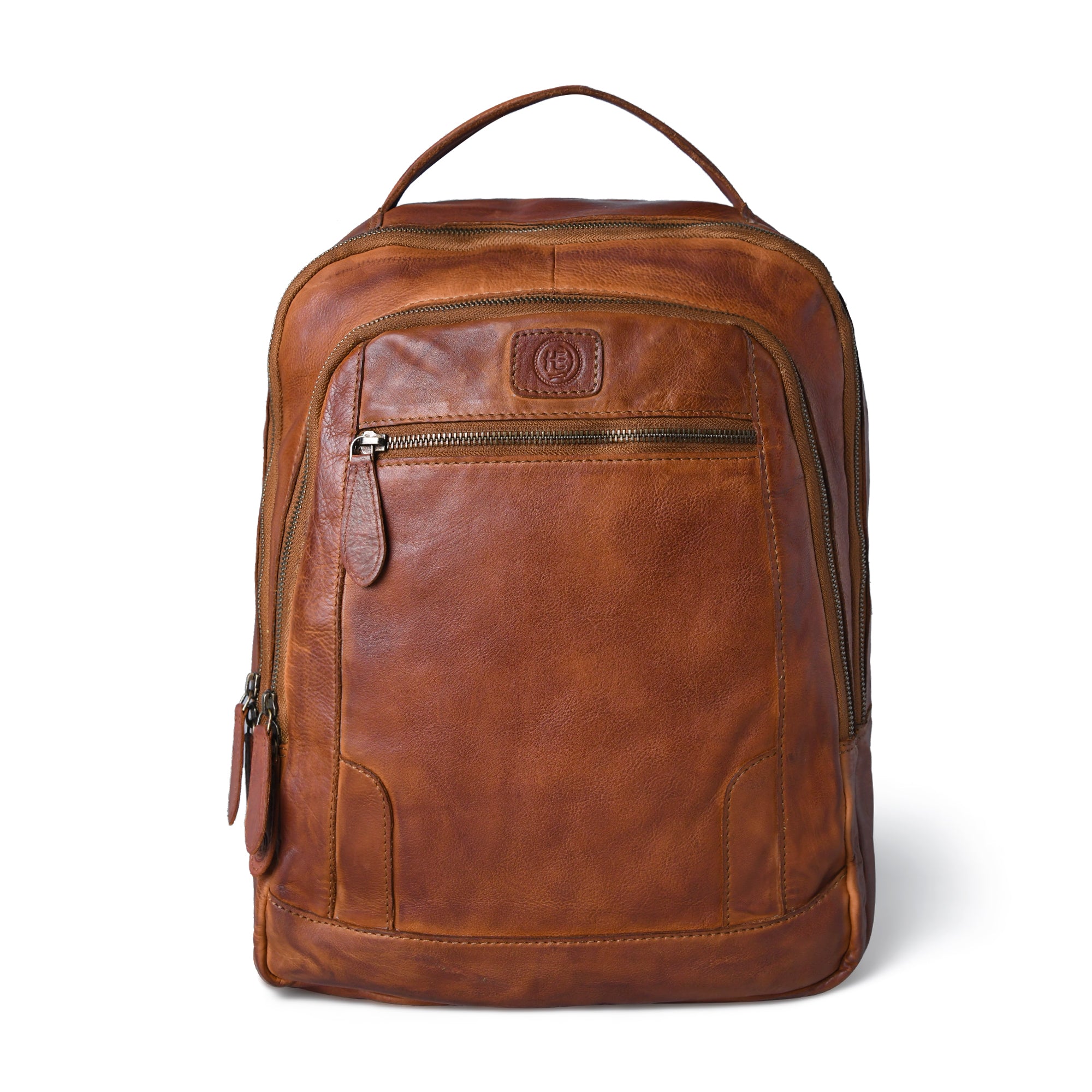 The Voyager leather laptop backpack