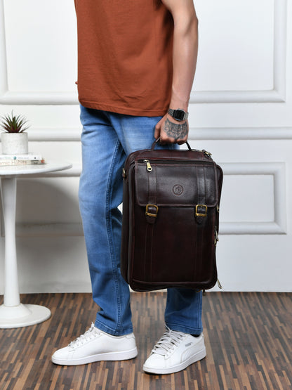 Workation Backpack | 2 in 1 Laptop bag - Maroon Red