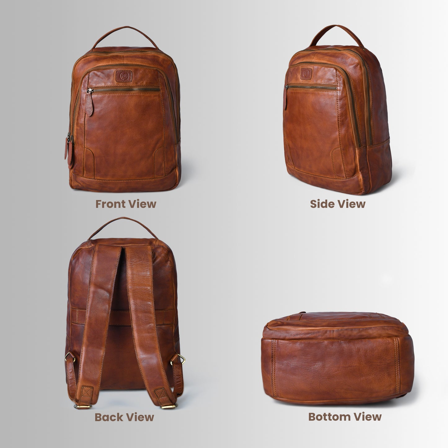 The Voyager - Leather Laptop Backpack for Men