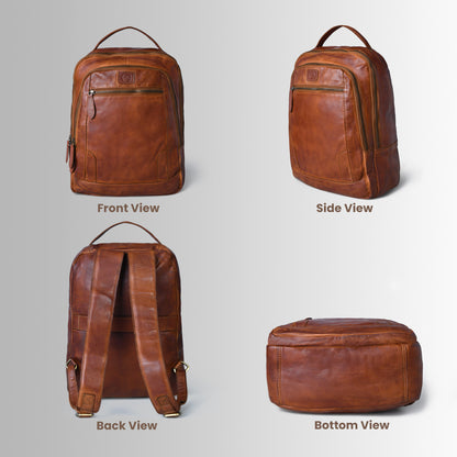 The Voyager - Leather Laptop Backpack for Men